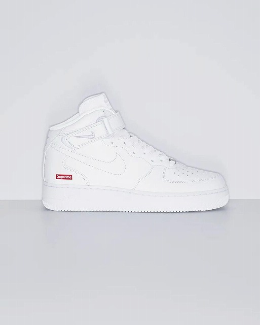 FZ8784-100 SUPREME × NIKE AIR FORCE 1 MID WHITE